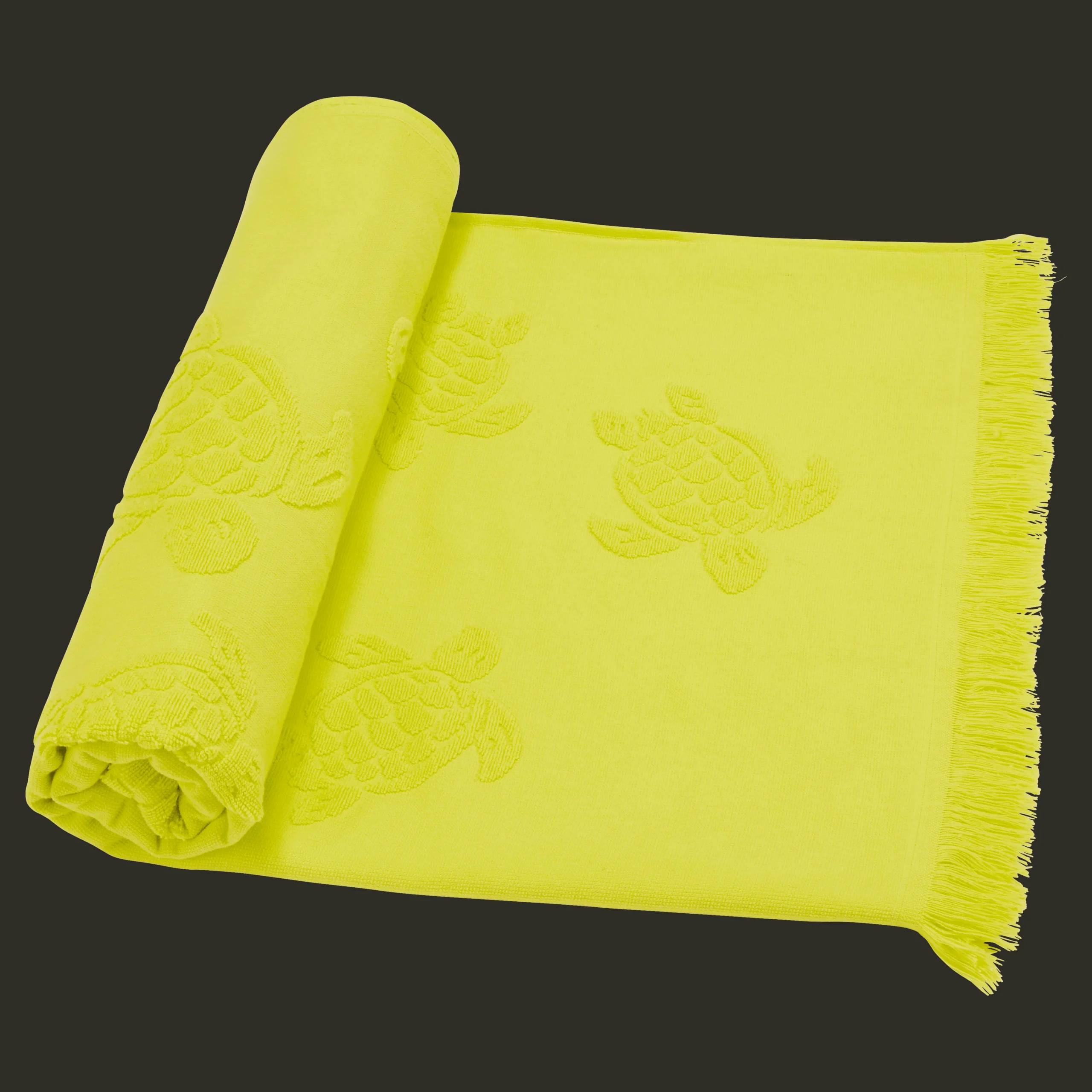 Vilebrequin Beach Fouta In Organic Cotton Turtles Jacquard*Girls Ponchos And Towels