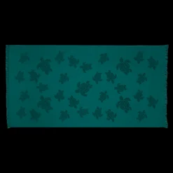 Vilebrequin Beach Fouta In Organic Cotton Turtles Jacquard*Girls Ponchos And Towels