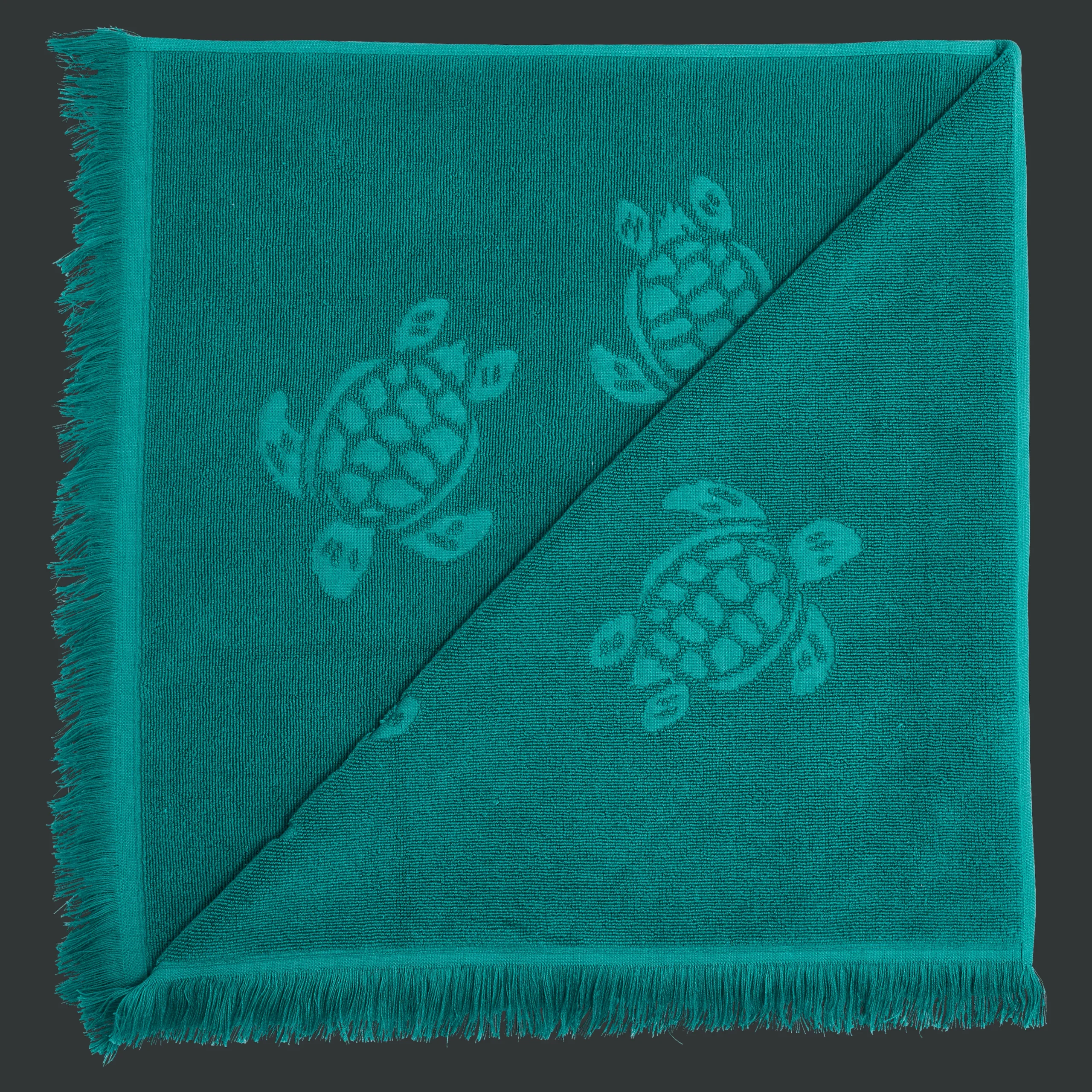 Vilebrequin Beach Fouta In Organic Cotton Turtles Jacquard*Girls Ponchos And Towels