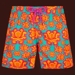 Vilebrequin Boys Stretch Swim Trunks Poulpes Neon*Boys The Stretch Fabric