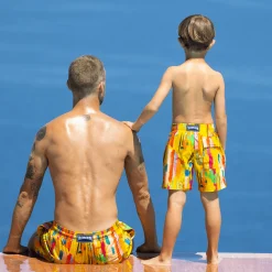Vilebrequin Boys Stretch Swim Trunks Sunny Streets*Boys The Stretch Fabric