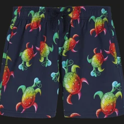 Vilebrequin Boys Stretch Swim Trunks Tortues Rainbow Multicolor - X Kenny Scharf*Boys The Stretch Fabric