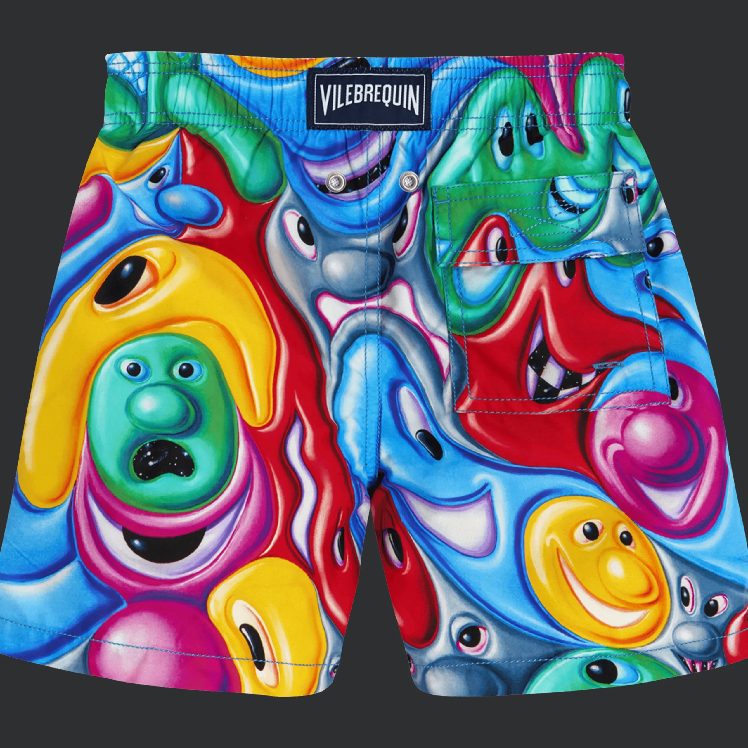 Vilebrequin Boys Swim Trunks Faces In Places - X Kenny Scharf*Boys The Iconic
