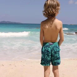 Vilebrequin Boys Swim Trunks Poulpes Flocked*Boys The Iconic