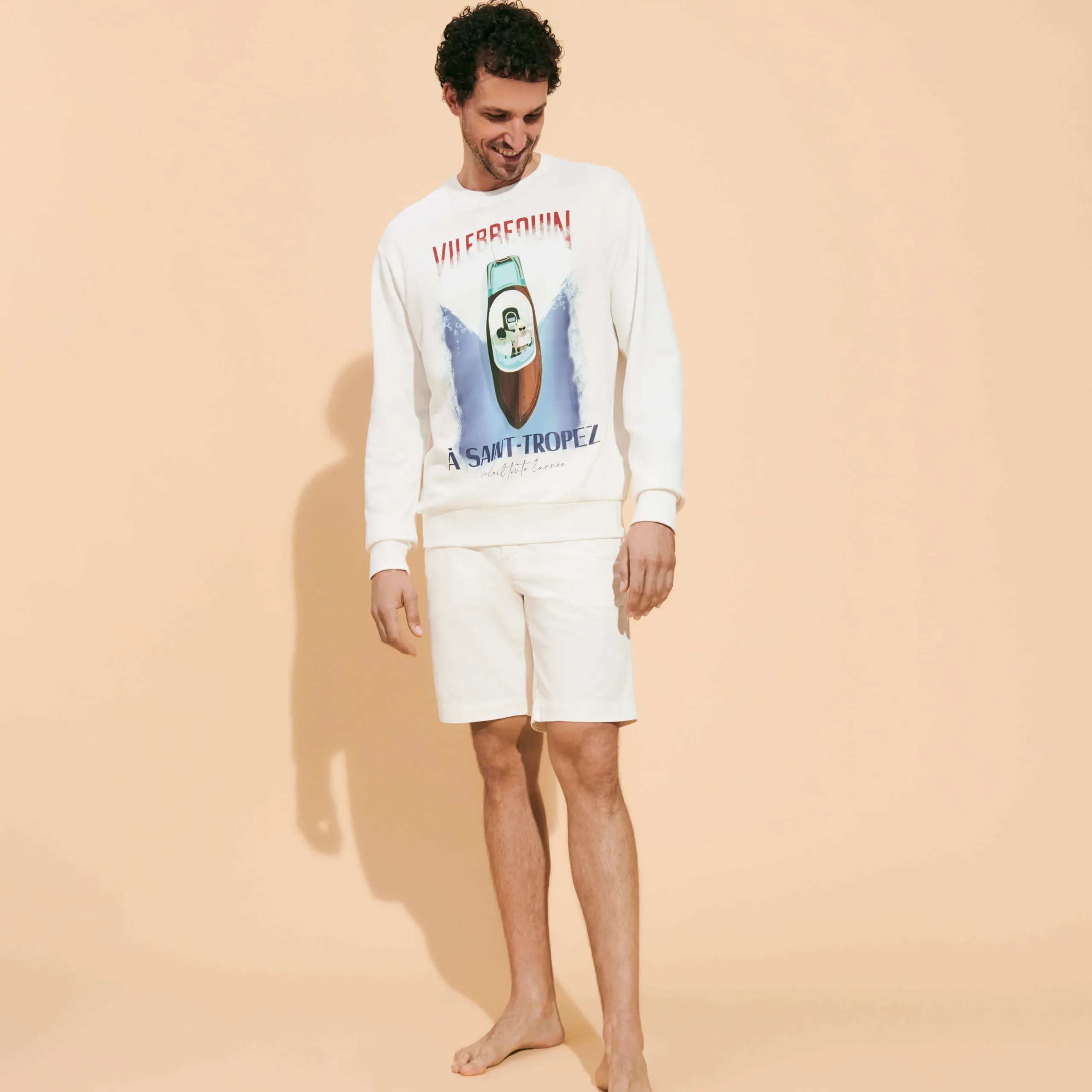 Vilebrequin Cotton And Fleece Crewneck Men Sweatshirt Inboard Boat*Men Sweatshirts