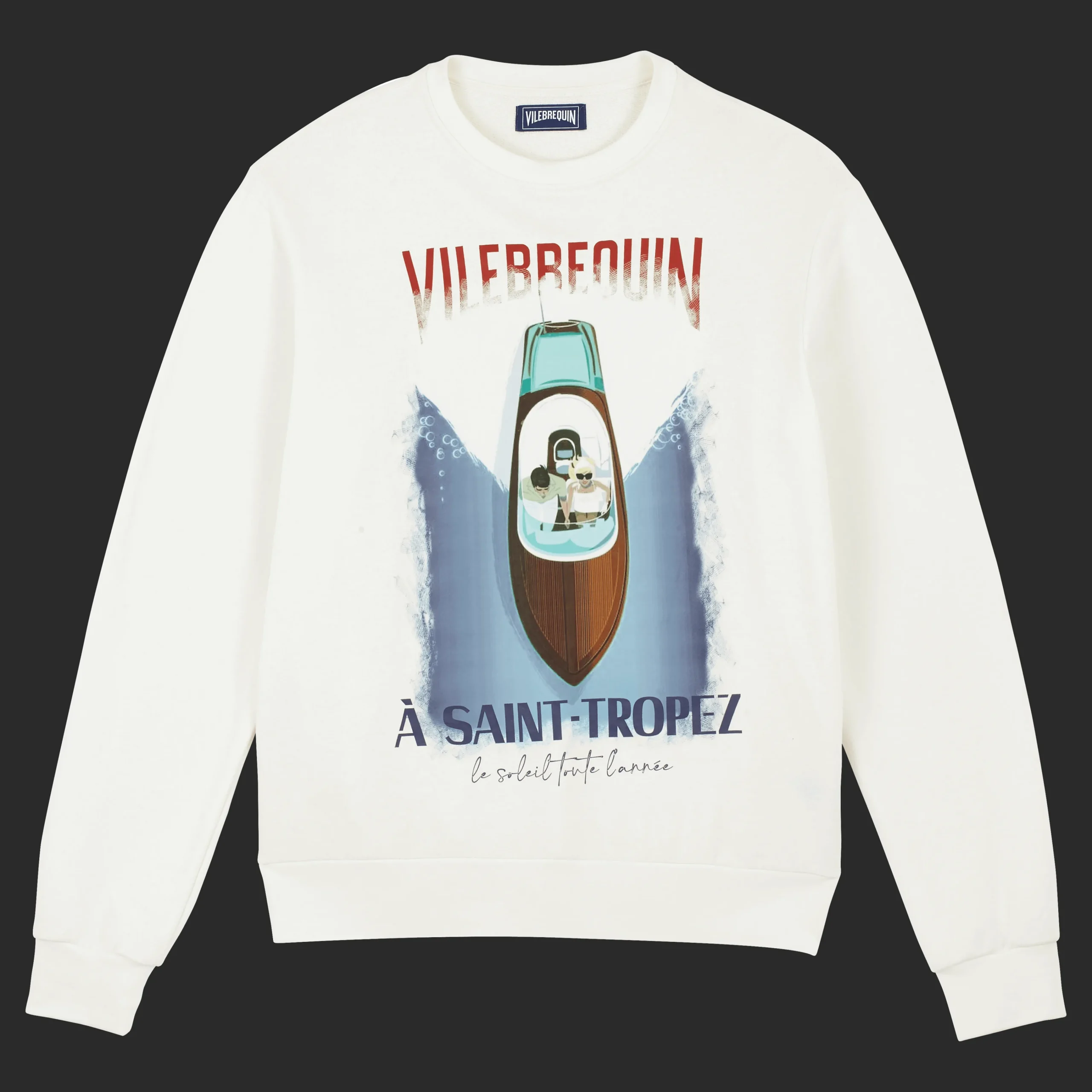 Vilebrequin Cotton And Fleece Crewneck Men Sweatshirt Inboard Boat*Men Sweatshirts