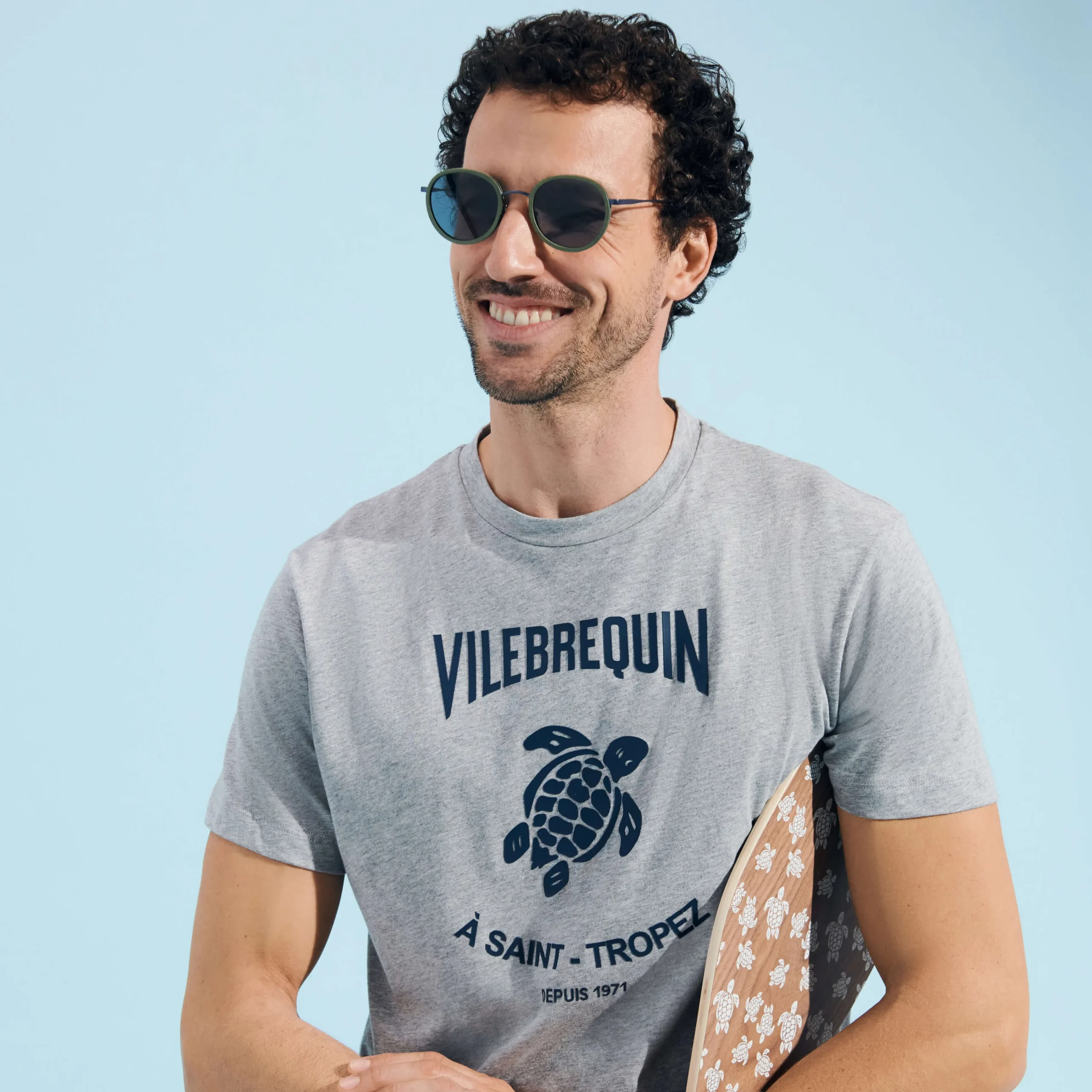 Vilebrequin Cotton Men T-Shirt Turtles Leopard*Men T-Shirts