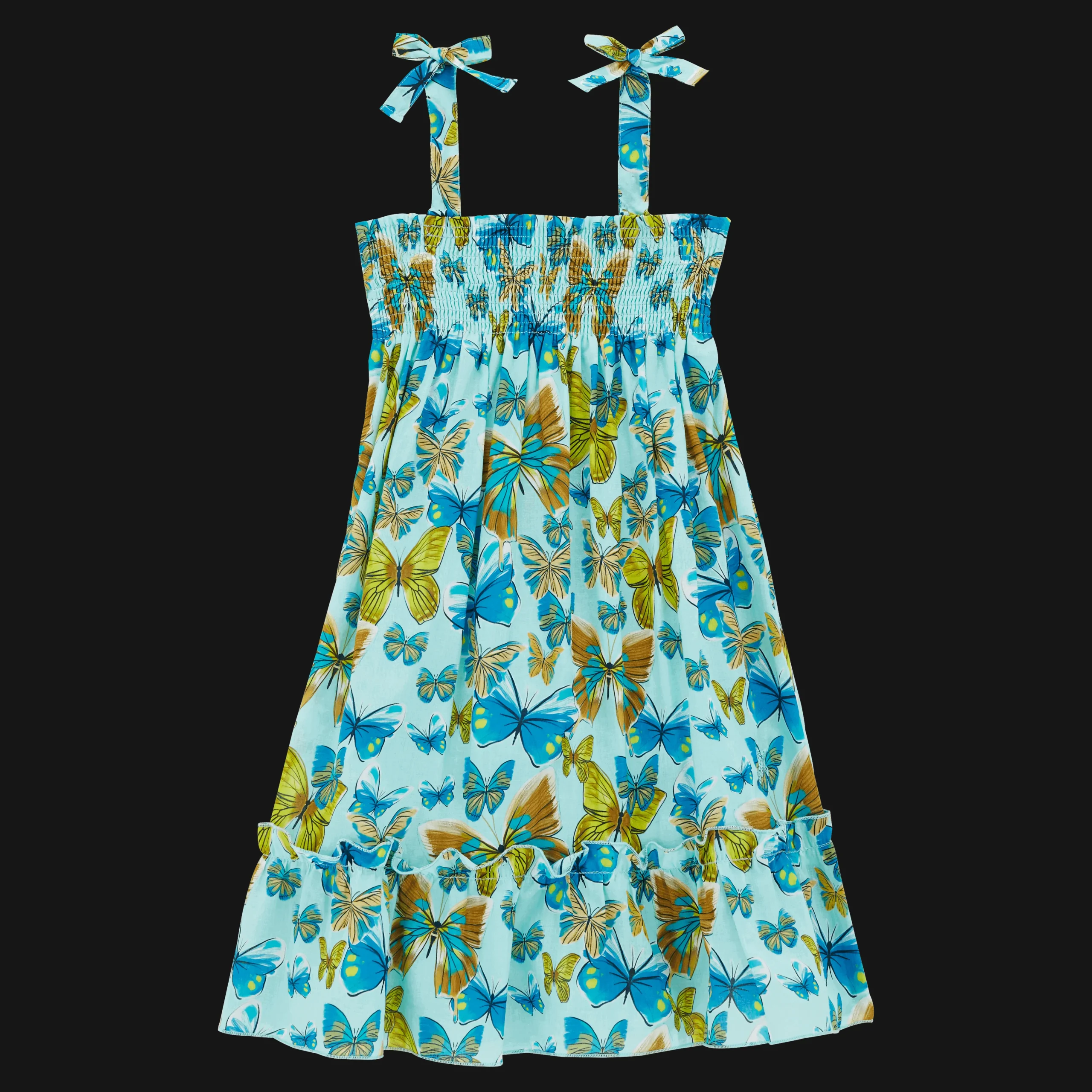 Vilebrequin Girls Cotton Dress Butterflies*Girls Dresses