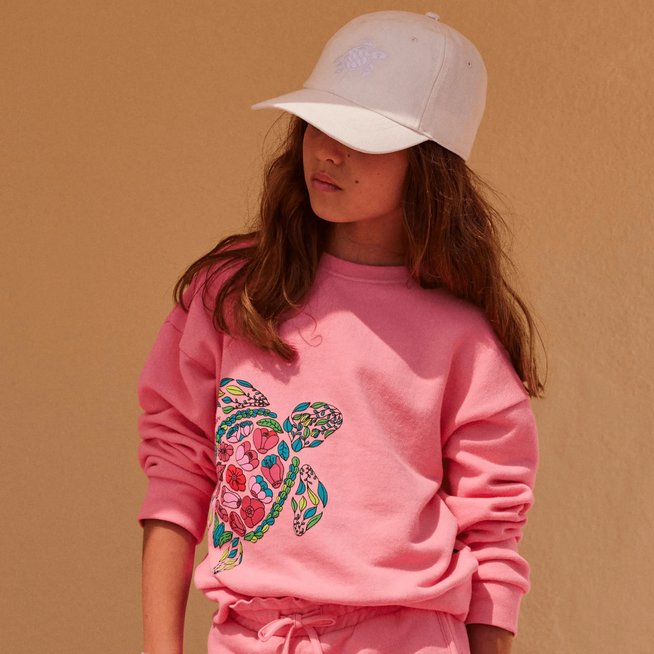 Vilebrequin Girls Crewneck Sweatshirt Provencal Turtles*Girls Sweatshirts