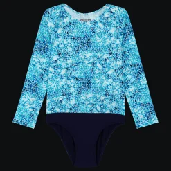 Vilebrequin Girls One-Piece Rashguard Flowers Tie & Dye*Girls One-Piece