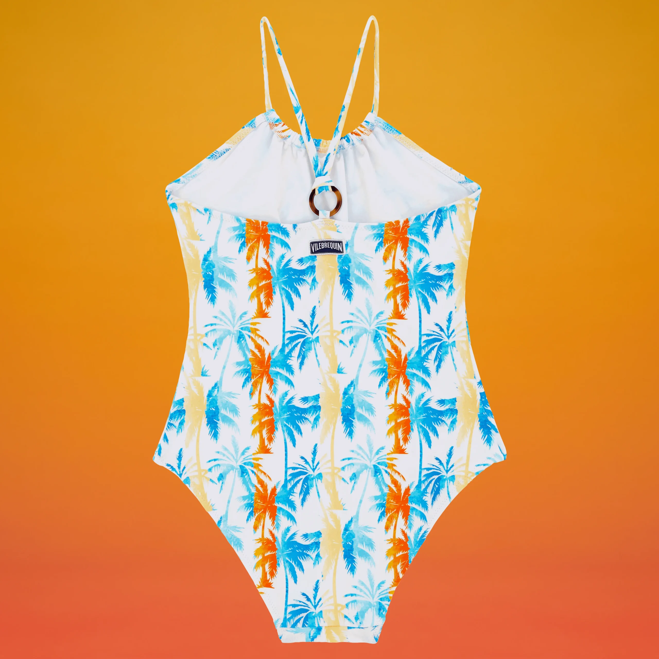 Vilebrequin Girls One-Piece Swimsuit Palms & Stripes - X The Beach Boys*Girls One-Piece