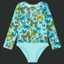 Vilebrequin Girls One-Piece Zipped Rashguard Butterflies*Girls One-Piece