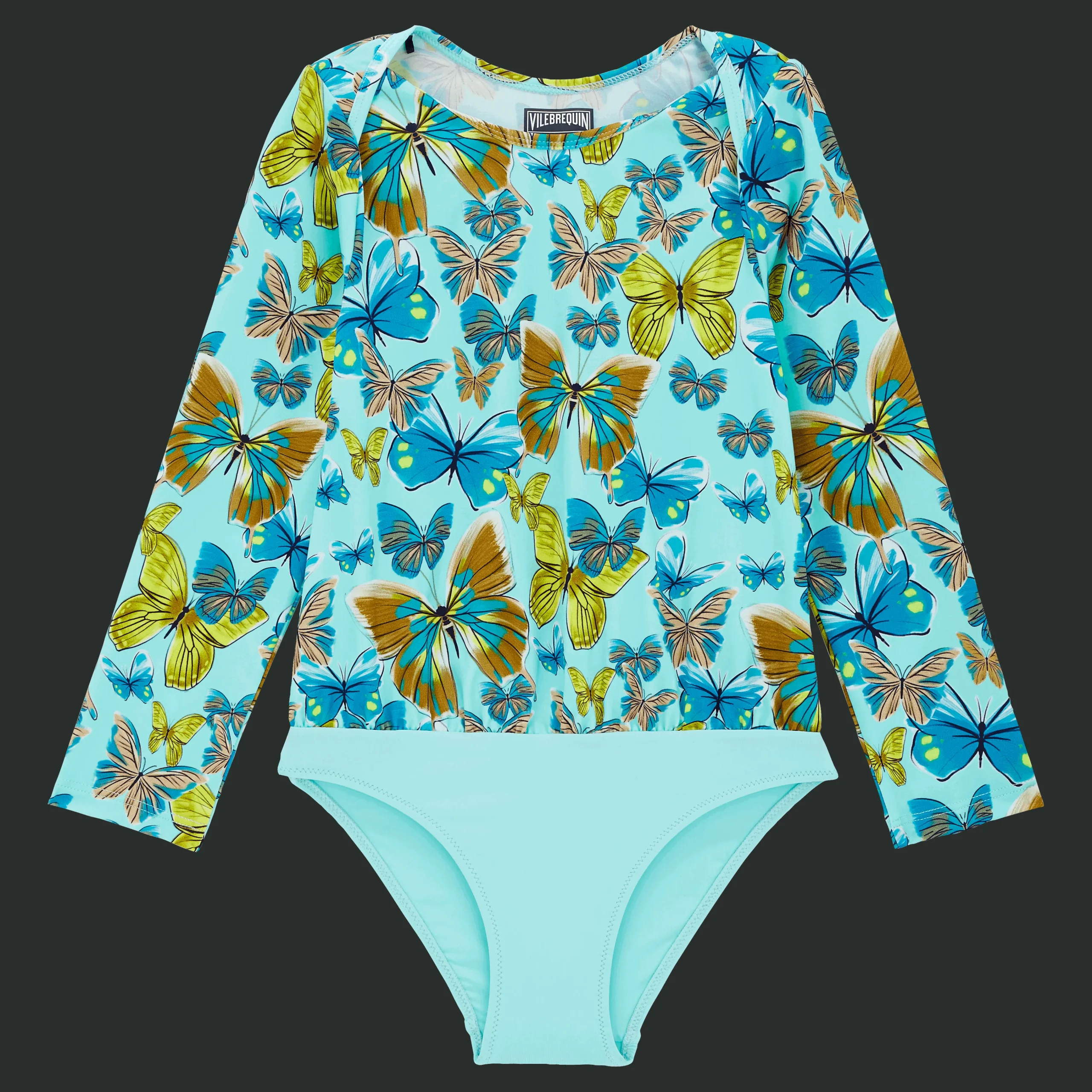 Vilebrequin Girls One-Piece Zipped Rashguard Butterflies*Girls One-Piece