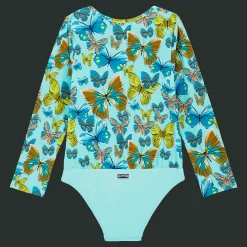 Vilebrequin Girls One-Piece Zipped Rashguard Butterflies*Girls One-Piece