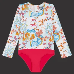Vilebrequin Girls One-Piece Zipped Rashguard Peaceful Trees*Girls One-Piece