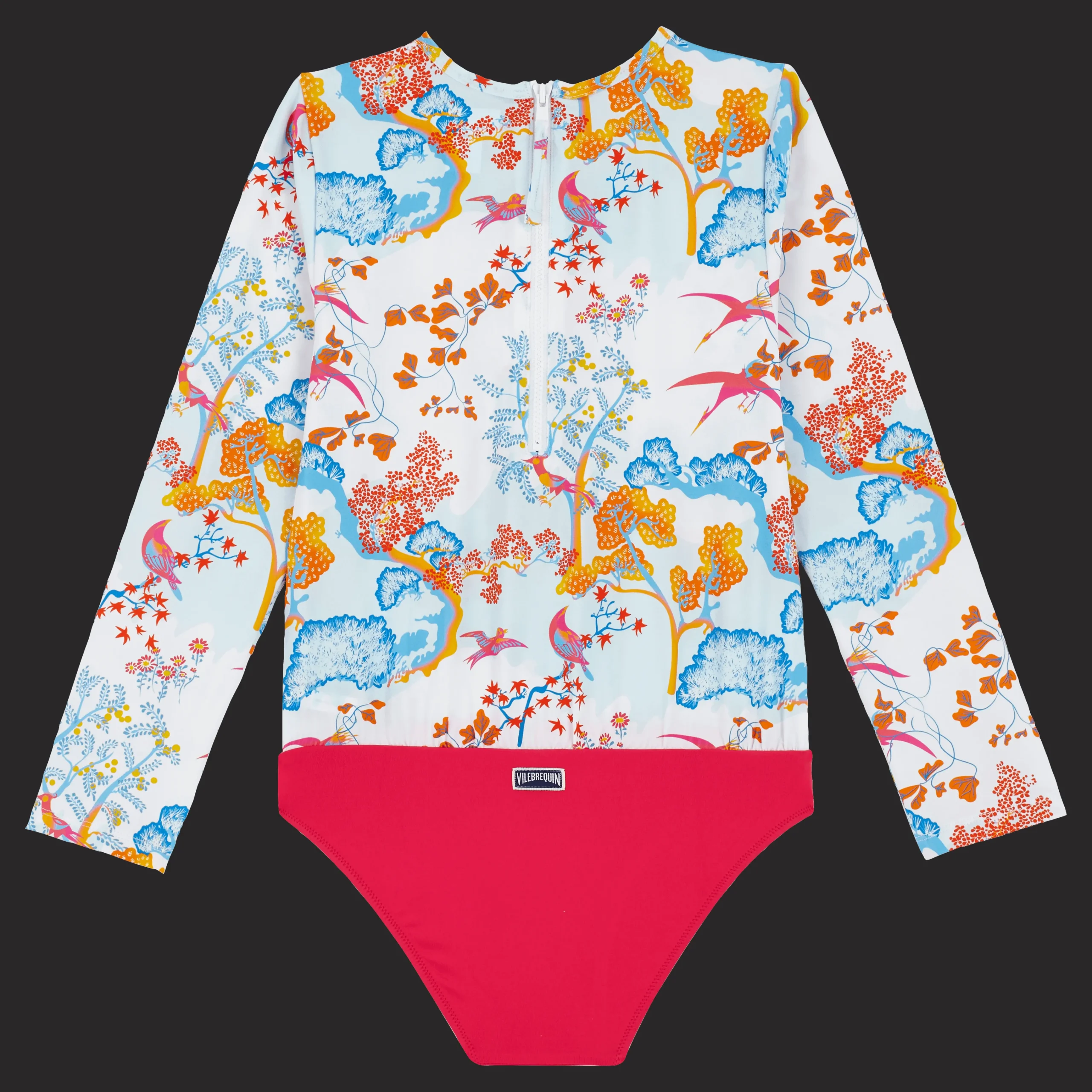 Vilebrequin Girls One-Piece Zipped Rashguard Peaceful Trees*Girls One-Piece