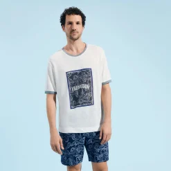 Vilebrequin Linen Men T-Shirt Poulpes Bicolores*Men T-Shirts