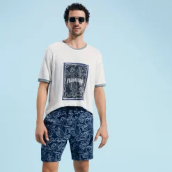 Vilebrequin Linen Men T-Shirt Poulpes Bicolores*Men T-Shirts