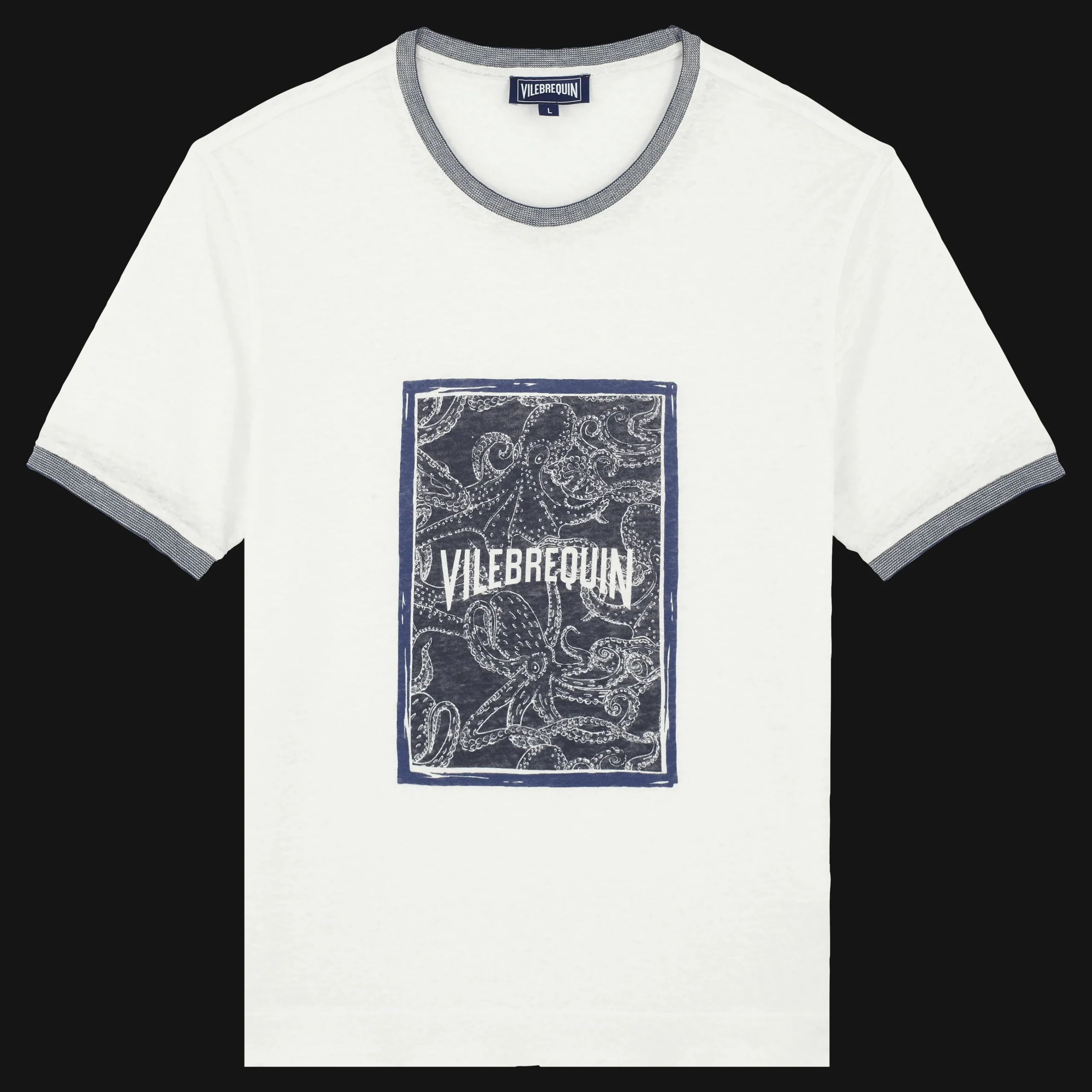 Vilebrequin Linen Men T-Shirt Poulpes Bicolores*Men T-Shirts
