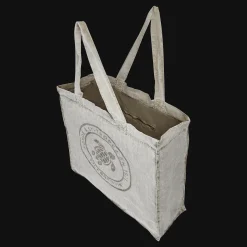 Vilebrequin Linen Turtle Unisex Tote Bag Mineral Dye*Men Beach Bag & Pouches