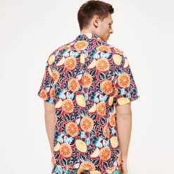 Vilebrequin Men Bowling Linen Shirt Presse Citron*Men Shirts