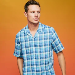 Vilebrequin Men Bowling Shirt Checks - X The Beach Boys*Men Shirts