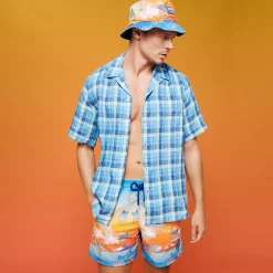 Vilebrequin Men Bowling Shirt Checks - X The Beach Boys*Men Shirts