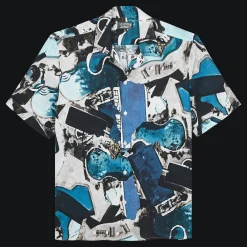 Vilebrequin Men Bowling Shirt Linen Californian Pool Dogtown - X Highsnobiety*Men Shirts