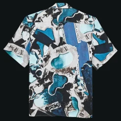 Vilebrequin Men Bowling Shirt Linen Californian Pool Dogtown - X Highsnobiety*Men Shirts