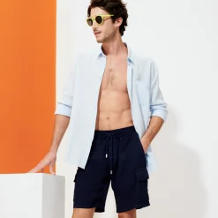 Vilebrequin Men Cargo Linen Bermuda Shorts Solid*Men Bermuda Shorts