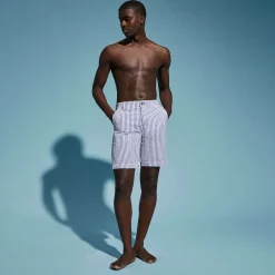Vilebrequin Men Chino Bermuda Ultra-Light Seersucker*Men Bermuda Shorts