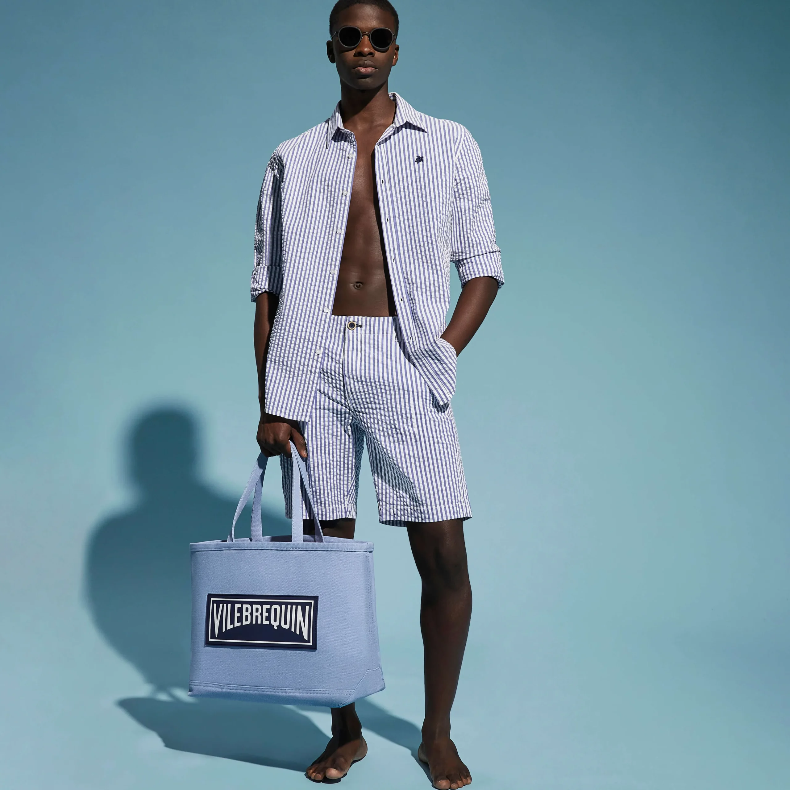 Vilebrequin Men Chino Bermuda Ultra-Light Seersucker*Men Bermuda Shorts