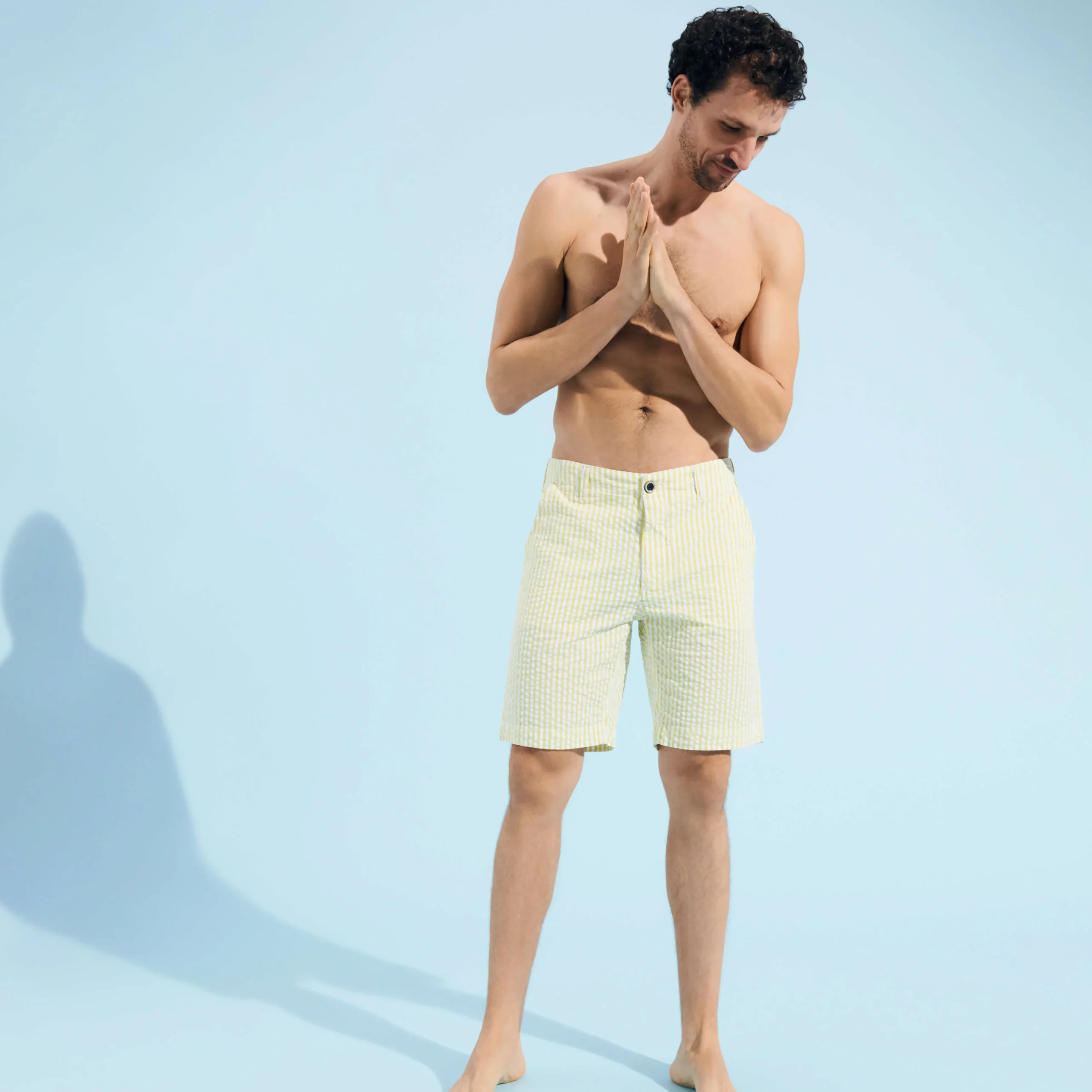 Vilebrequin Men Chino Bermuda Ultra-Light Seersucker*Men Bermuda Shorts