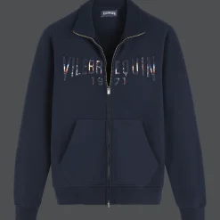 Vilebrequin Men Cotton Front Zip Sweatshirt Neo Medusa Brode*Men Sweatshirts