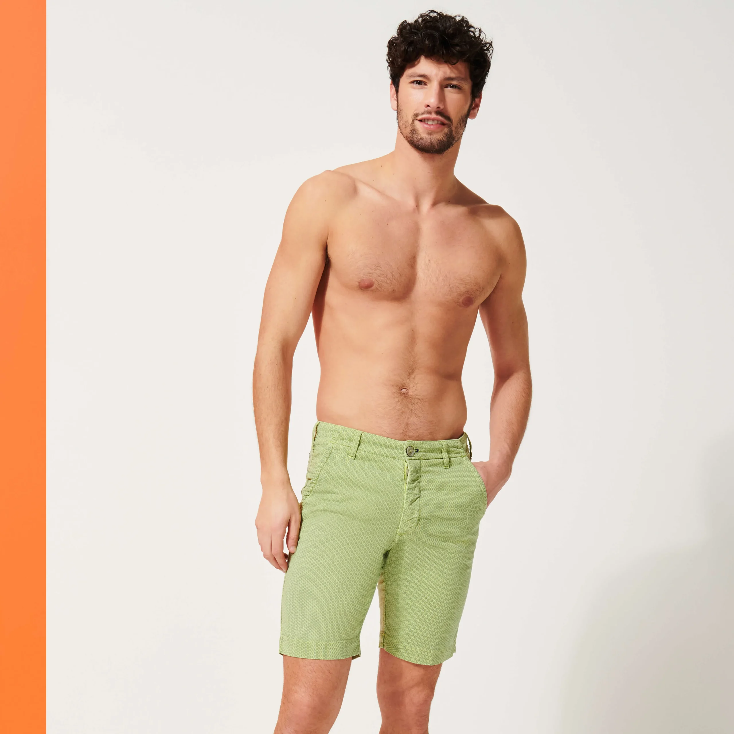 Vilebrequin Men Cotton Printed Bermuda Shorts Micro Flower*Men Bermuda Shorts