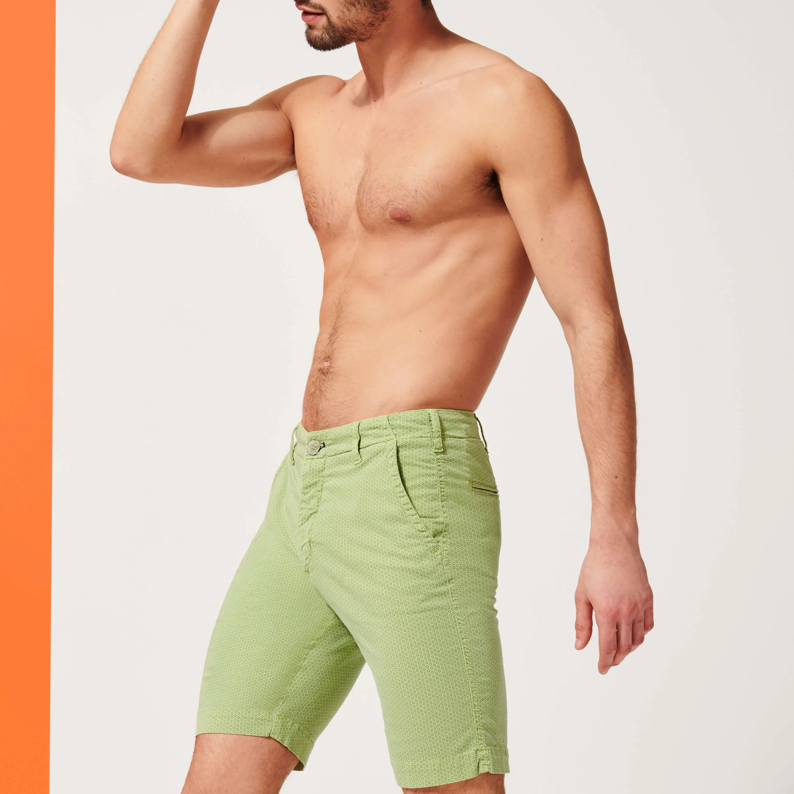 Vilebrequin Men Cotton Printed Bermuda Shorts Micro Flower*Men Bermuda Shorts