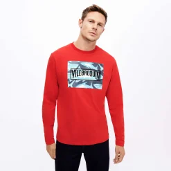 Vilebrequin Men Cotton T-Shirt Requins 3D*Men T-Shirts