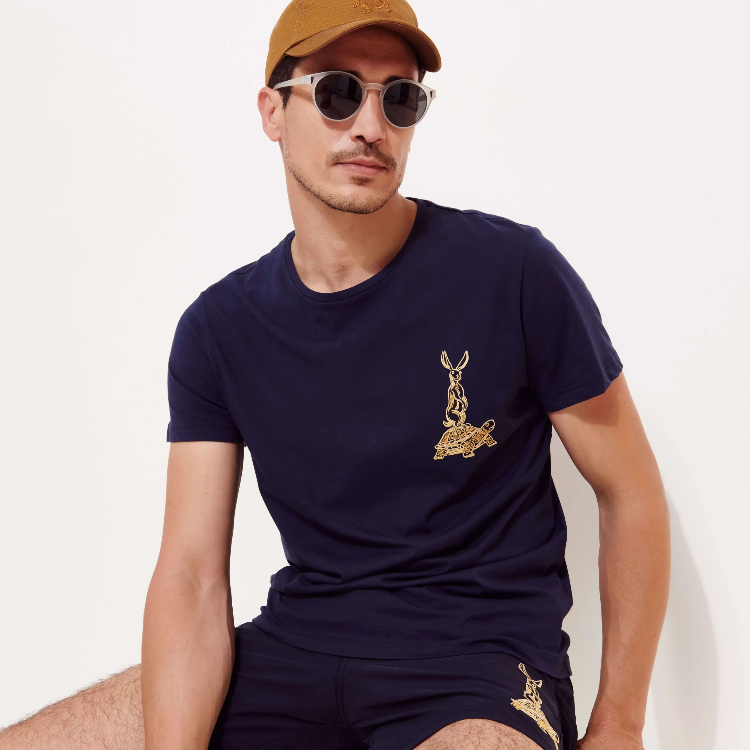 Vilebrequin Men Cotton T-Shirt The Year Of The Rabbit*Men T-Shirts