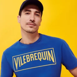 Vilebrequin Men Cotton T-Shirt Logo Flocked*Men T-Shirts