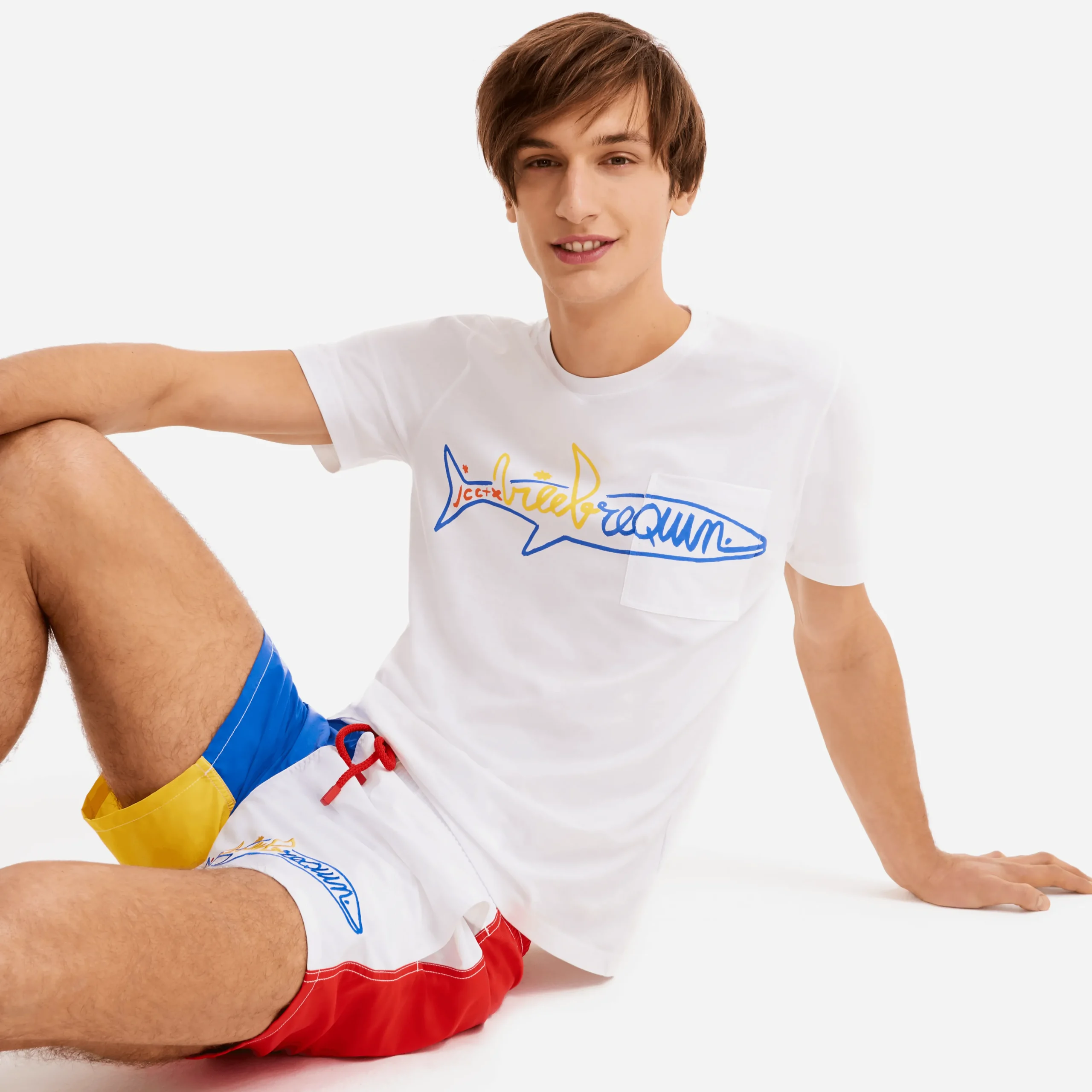 Vilebrequin Men Cotton T-Shirt Squale - X Jcc+ - Limited Edition*Men T-Shirts