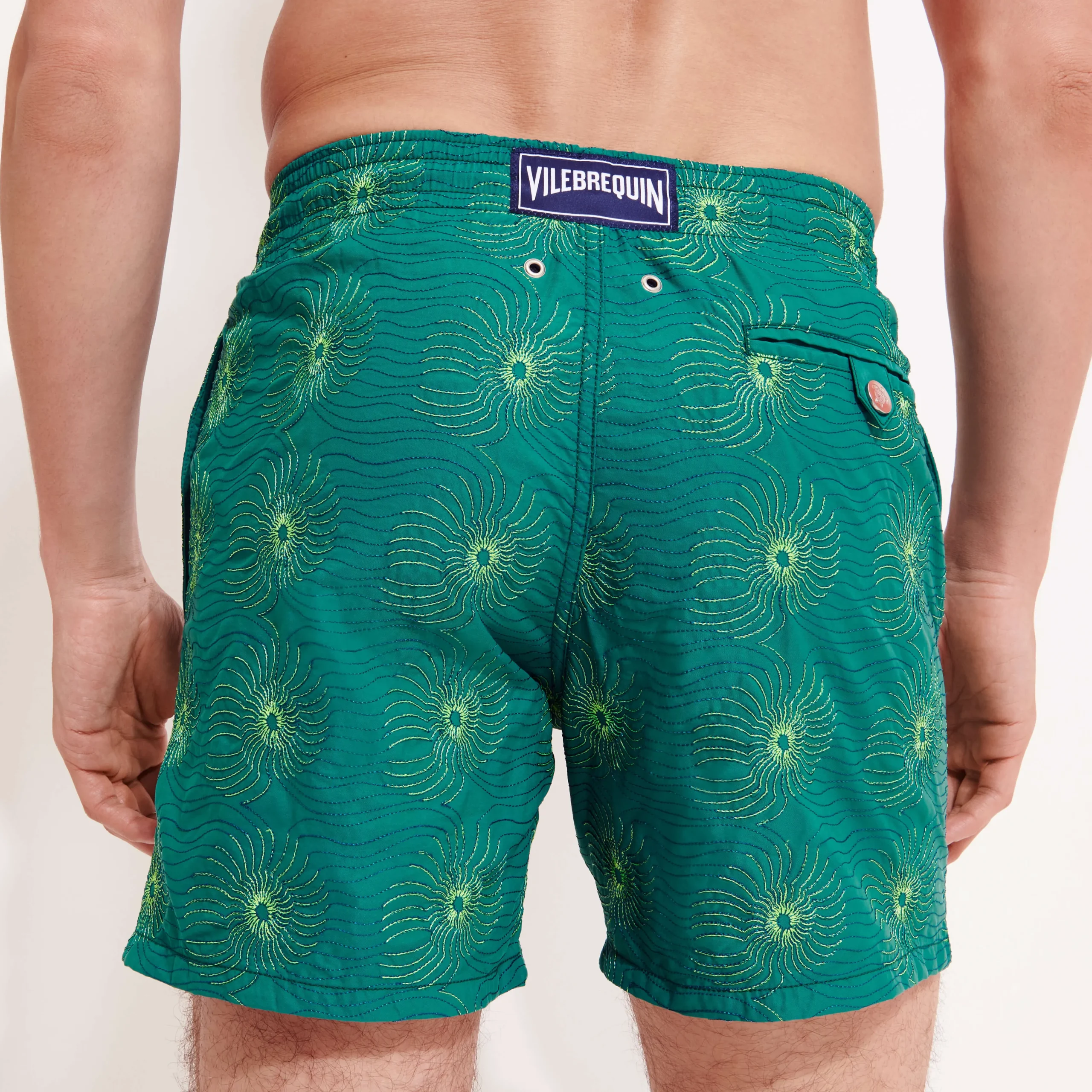 Vilebrequin Men Embroidered Swim Trunks Hypno Shell - Limited Edition*Men The Embroidered