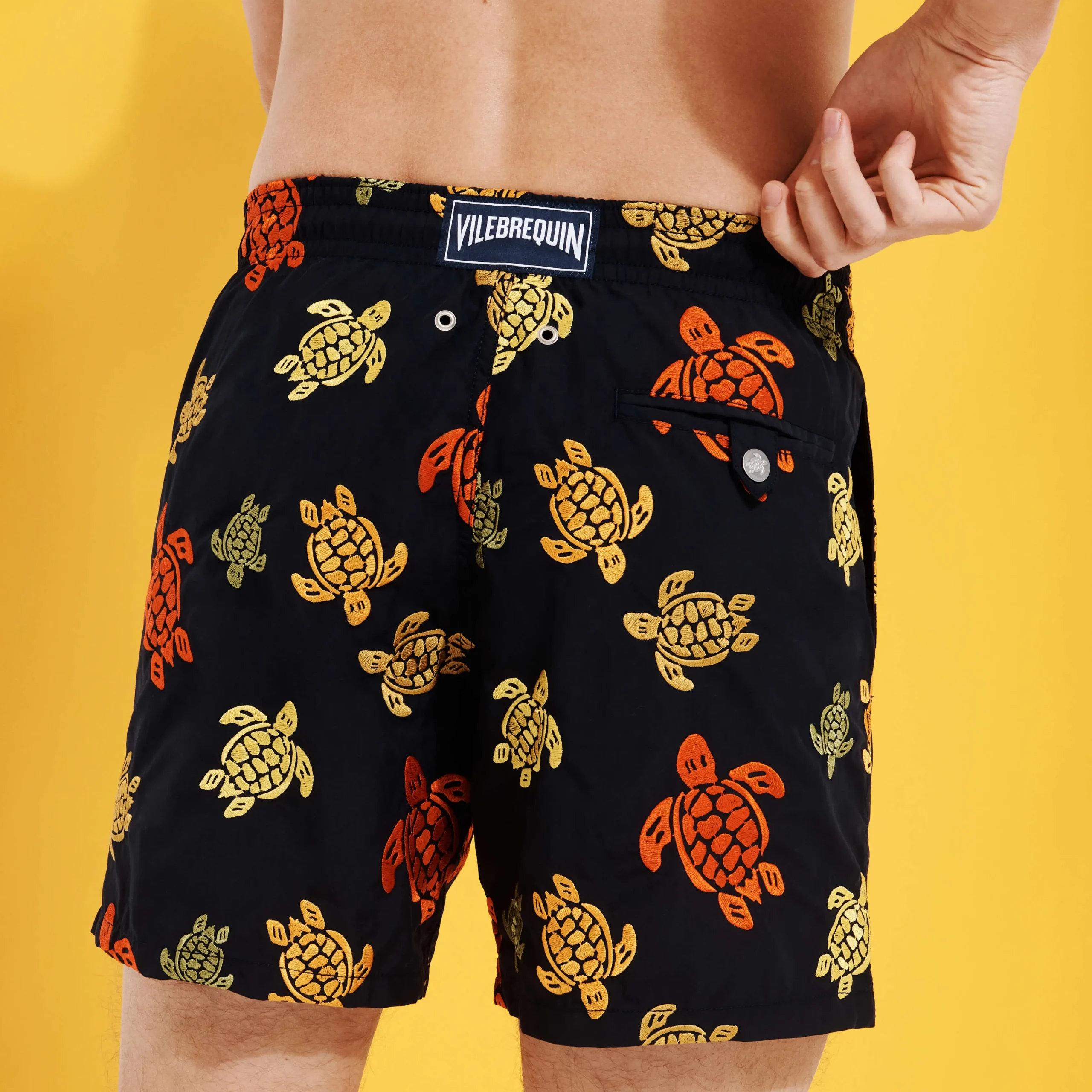 Vilebrequin Men Embroidered Swim Trunks Ronde Des Tortues - Limited Edition*Men The Embroidered