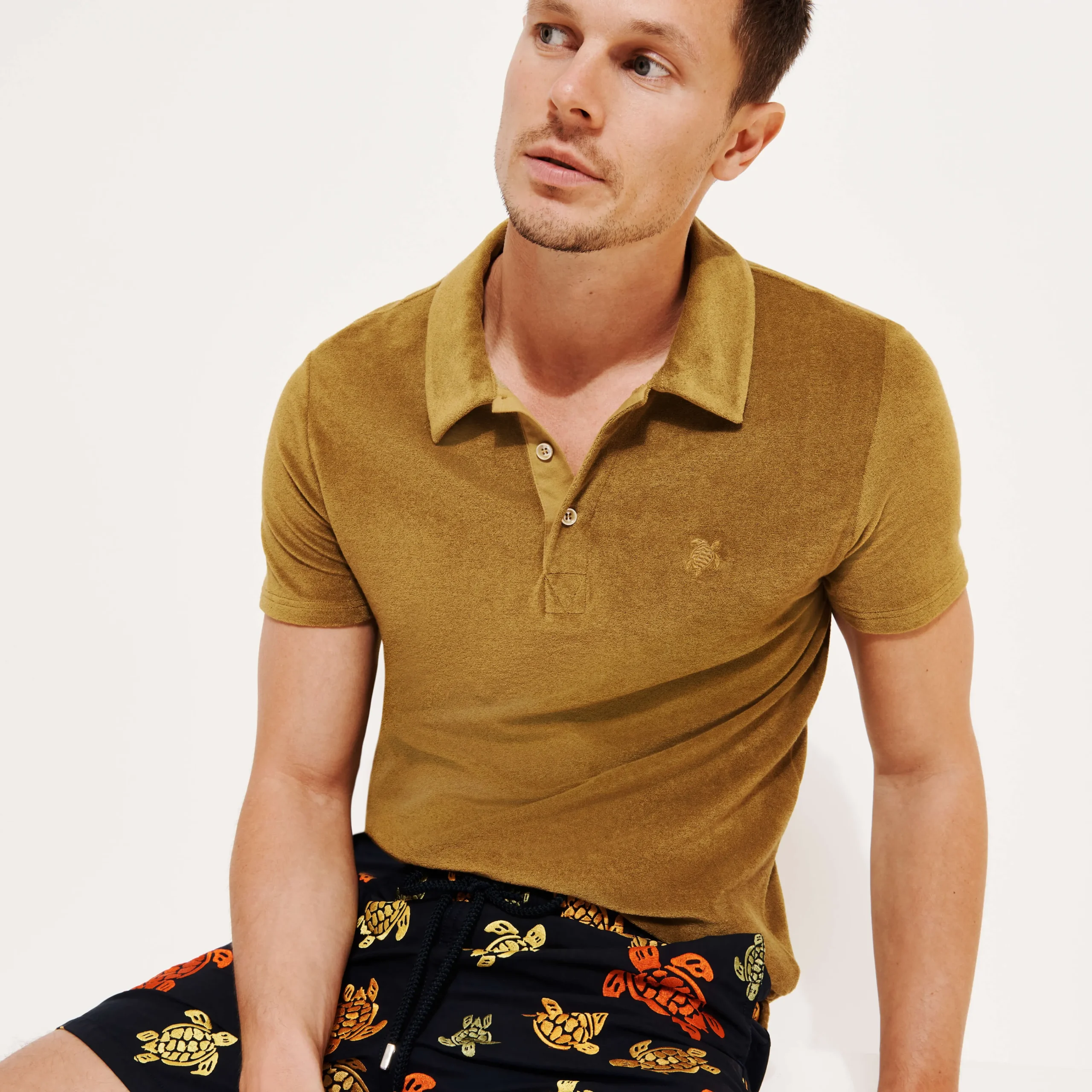 Vilebrequin Men Embroidered Swim Trunks Ronde Des Tortues - Limited Edition*Men The Embroidered