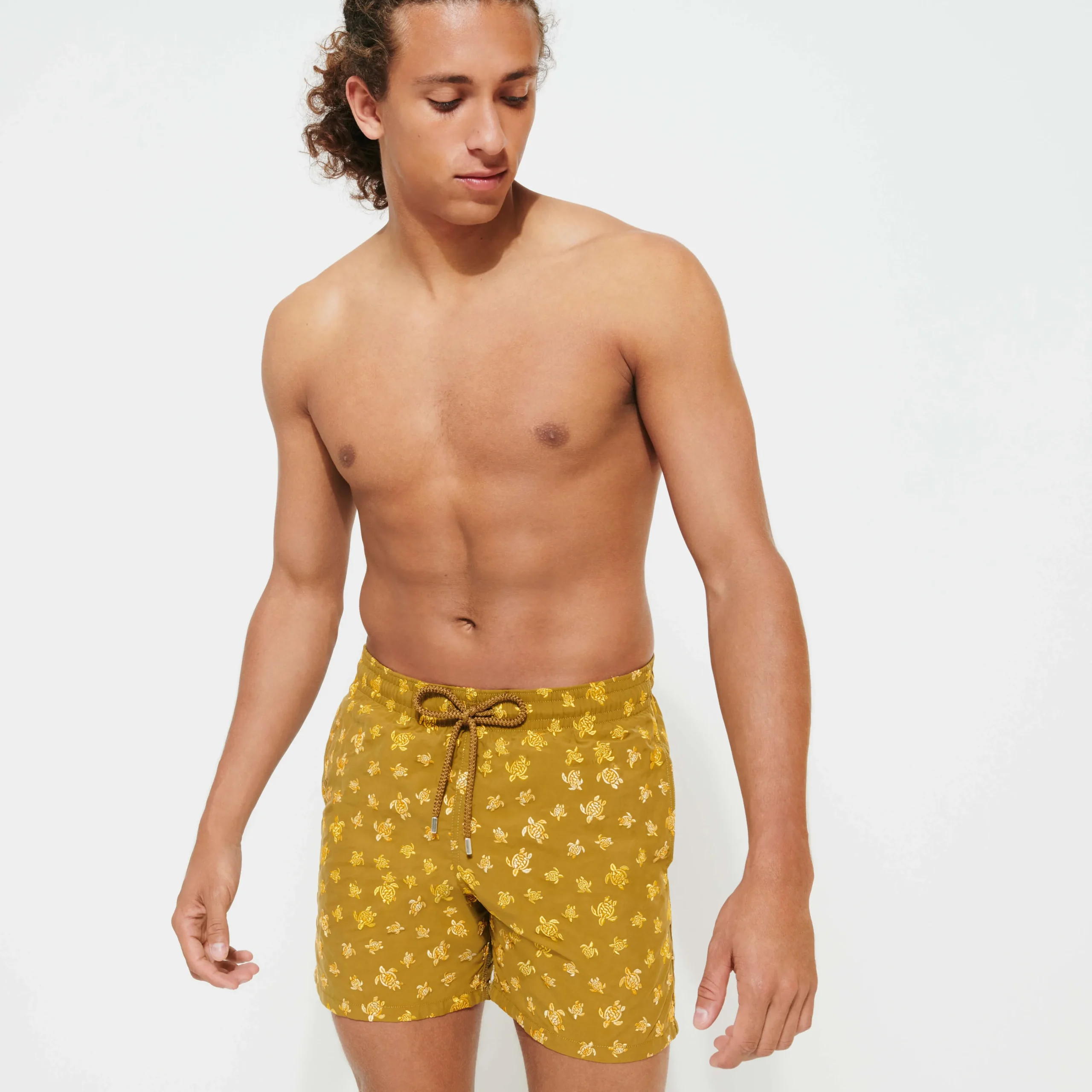 Vilebrequin Men Embroidered Swim Trunks Micro Ronde Des Tortues - Limited Edition*Men The Embroidered