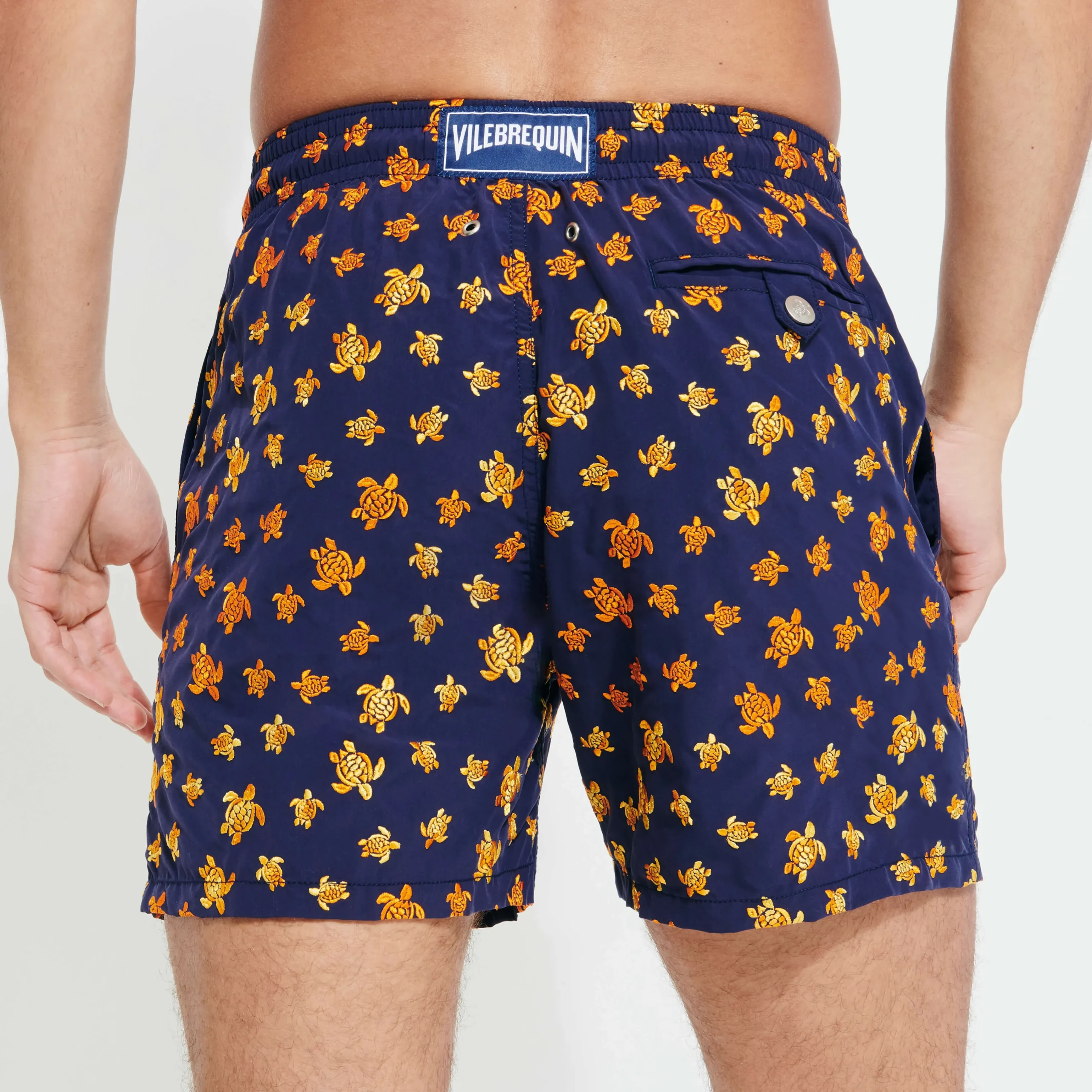 Vilebrequin Men Embroidered Swim Trunks Micro Ronde Des Tortues - Limited Edition*Men The Embroidered