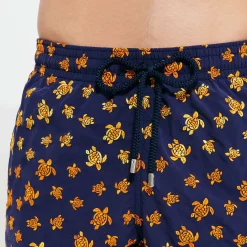 Vilebrequin Men Embroidered Swim Trunks Micro Ronde Des Tortues - Limited Edition*Men The Embroidered