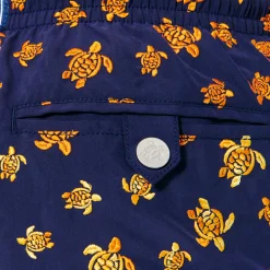 Vilebrequin Men Embroidered Swim Trunks Micro Ronde Des Tortues - Limited Edition*Men The Embroidered