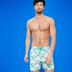 Vilebrequin Men Embroidered Swim Trunks Requins 3D - Limited Edition*Men The Embroidered