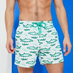 Vilebrequin Men Embroidered Swim Trunks Requins 3D - Limited Edition*Men The Embroidered
