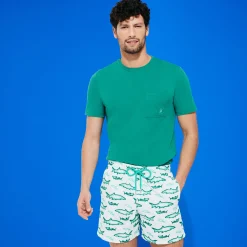 Vilebrequin Men Embroidered Swim Trunks Requins 3D - Limited Edition*Men The Embroidered